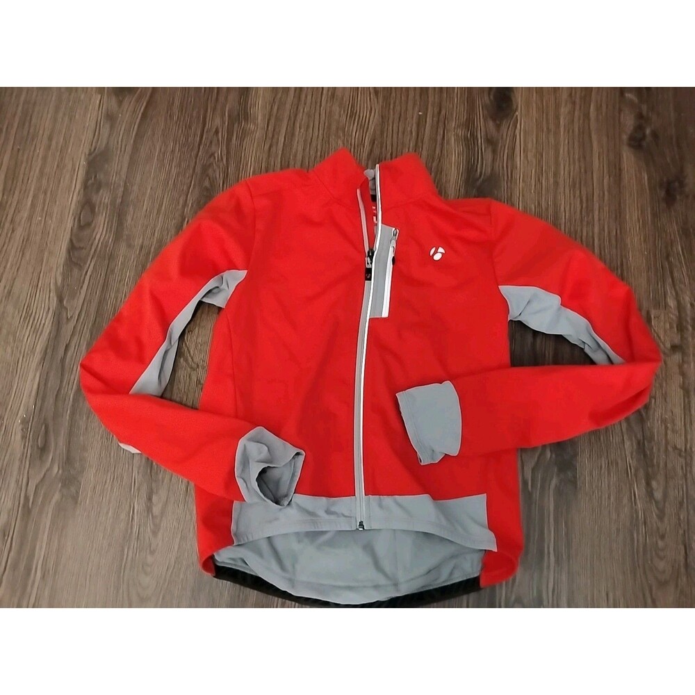 Bontrager Jacket Women's Size Large Red Full Zip Windbreaker Bike Road Cycling